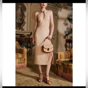 Sezane Mariama Backless Halter Dress NWOT